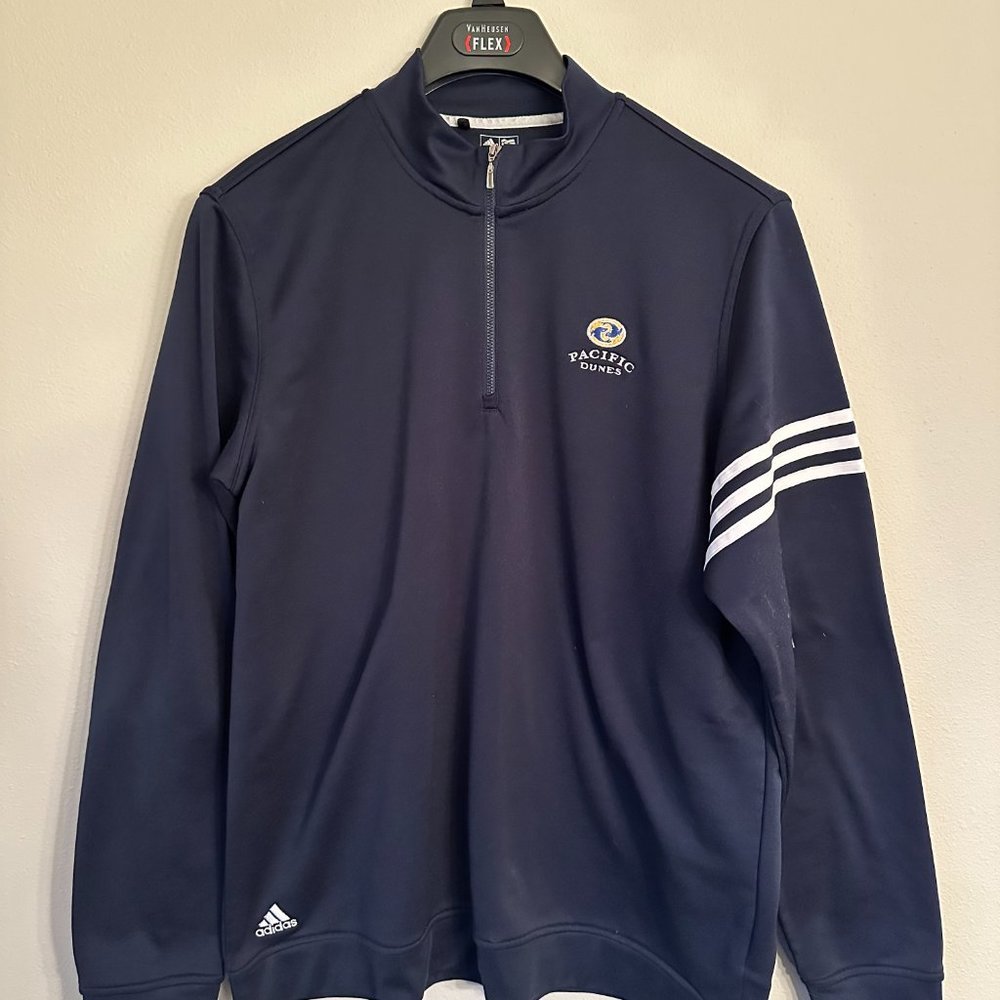 Adidas Climalite Golf Pullover Quarter-Zip Large Pacific Dunes Bandon Men's